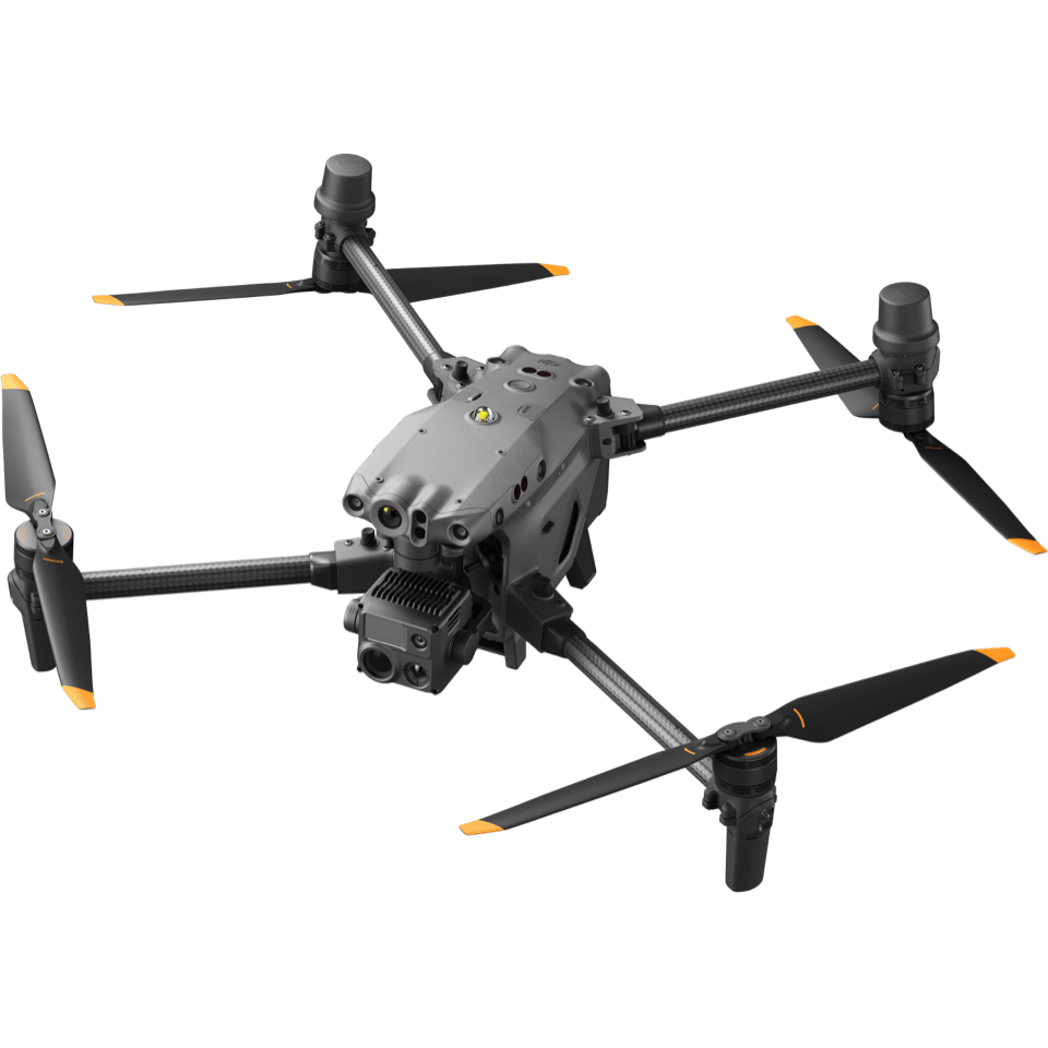 Dron DJI Matrice 30T con su cámara térmica y de zoom en el estabilizador